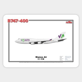 Boeing B747-400 - Wamos Air (Art Print) Sticker